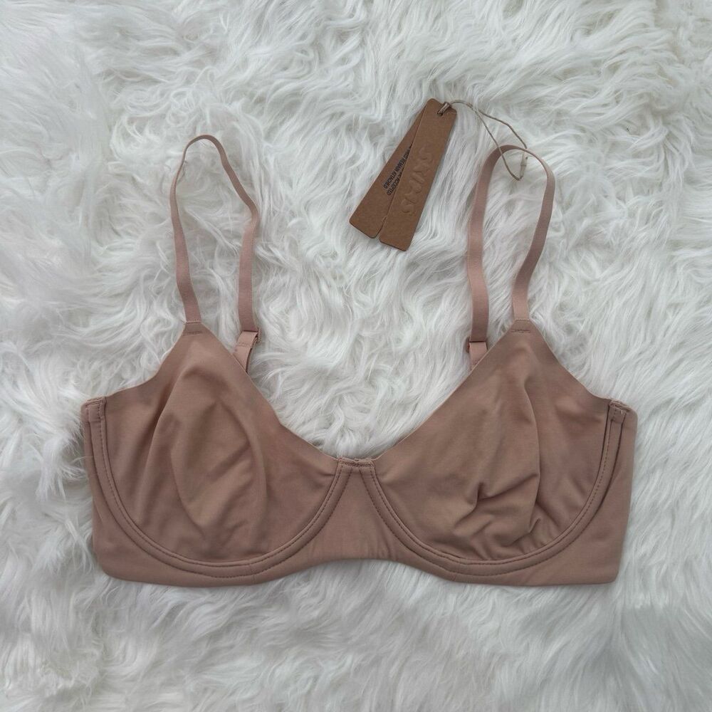 Skims Fits Everybody Unlined Demi Bra Mica Size 34D